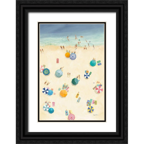 Summer Beach Fun II Bright Black Ornate Wood Framed Art Print with Double Matting by Tillmon, Avery