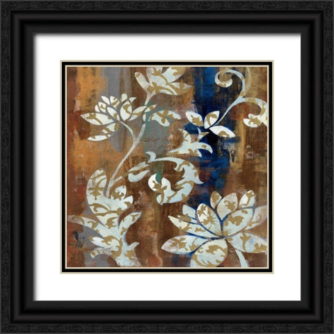 Moonlight Magnolia Silhouette I Black Ornate Wood Framed Art Print with Double Matting by Vassileva, Silvia