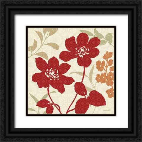 Floral Shadows I Black Ornate Wood Framed Art Print with Double Matting by Audit, Lisa