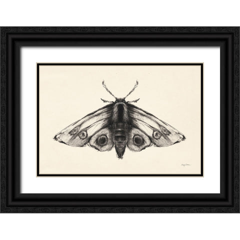 Moth II Black Ornate Wood Framed Art Print with Double Matting by Tillmon, Avery