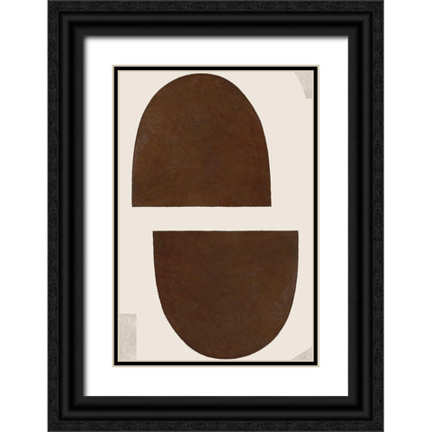 Half Domes I Brown No Border Black Ornate Wood Framed Art Print with Double Matting by Wild Apple Portfolio