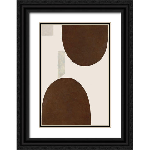 Half Domes II Brown No Border Black Ornate Wood Framed Art Print with Double Matting by Wild Apple Portfolio