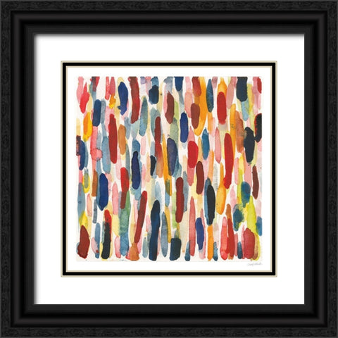 Colorful Patterns IX Black Ornate Wood Framed Art Print with Double Matting by Warrick, Cheryl