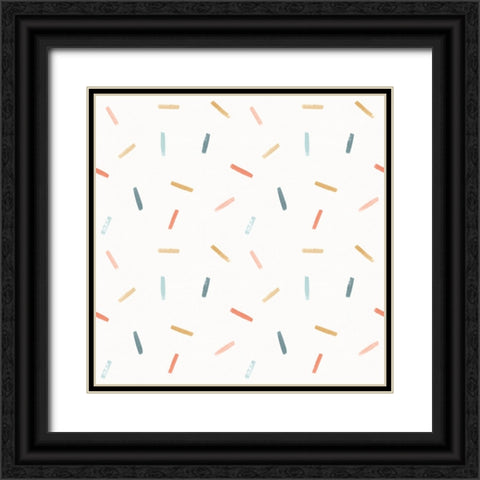 Under the Sea Pattern XV Black Ornate Wood Framed Art Print with Double Matting by Marshall, Laura