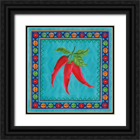 Mucho Caliente I Black Ornate Wood Framed Art Print with Double Matting by Zaman, Farida