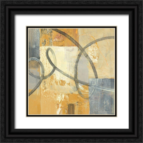 Ribbon Dance II Autumn Black Ornate Wood Framed Art Print with Double Matting by Hristova, Albena