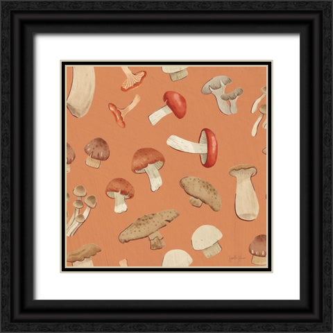 Mushroom Madness Pattern IB Black Ornate Wood Framed Art Print with Double Matting by Penner, Janelle