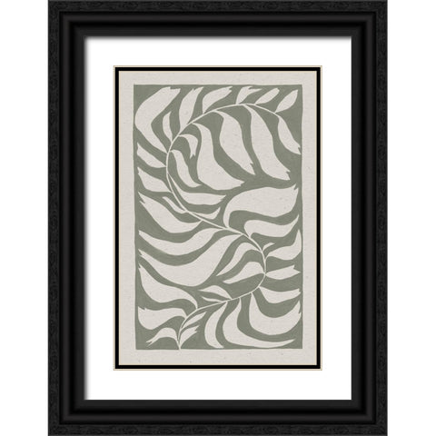 Winding Vine Black Ornate Wood Framed Art Print with Double Matting by Hershey, Moira
