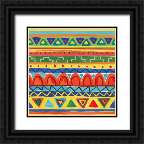 Mucho Caliente Pattern III Light Black Ornate Wood Framed Art Print with Double Matting by Zaman, Farida