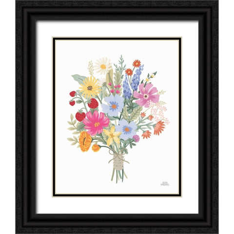 Wild Meadow IV Black Ornate Wood Framed Art Print with Double Matting by Marshall, Laura