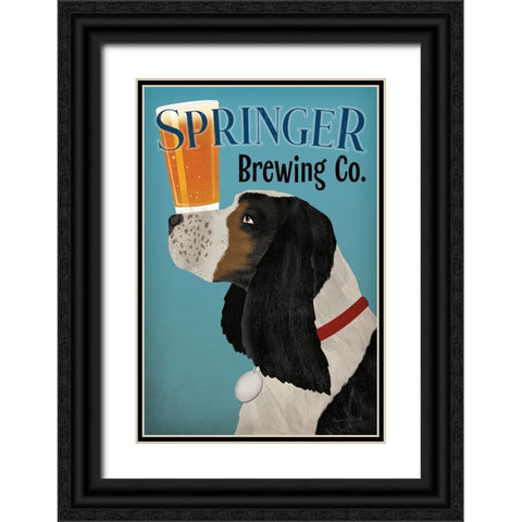 Springer Brewing Co Black Ornate Wood Framed Art Print with Double Matting by Fowler, Ryan