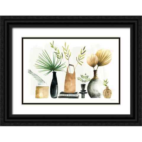 Weekend Plants I Black Ornate Wood Framed Art Print with Double Matting by Charro, Mercedes Lopez
