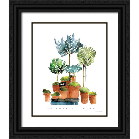 Let Yourself Grow Black Ornate Wood Framed Art Print with Double Matting by Charro, Mercedes Lopez