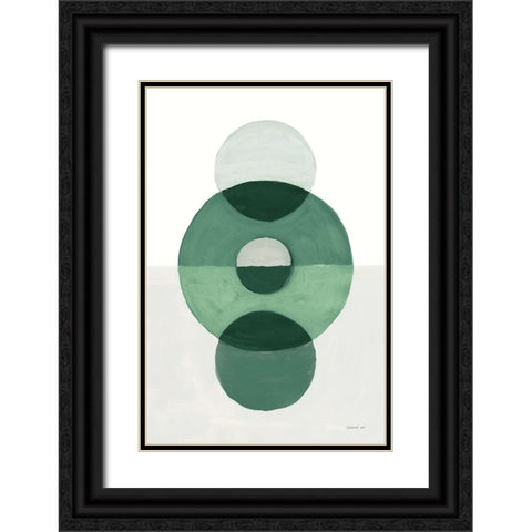 In Between II Green Black Ornate Wood Framed Art Print with Double Matting by Nai, Danhui