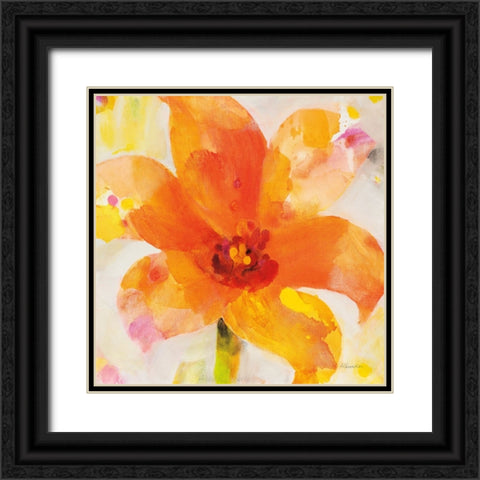 Bright Tulips II Black Ornate Wood Framed Art Print with Double Matting by Hristova, Albena