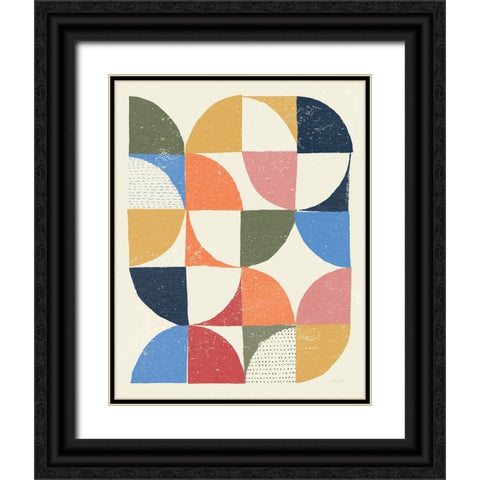 Colorful Night Sky I Retro Black Ornate Wood Framed Art Print with Double Matting by Prahl, Courtney