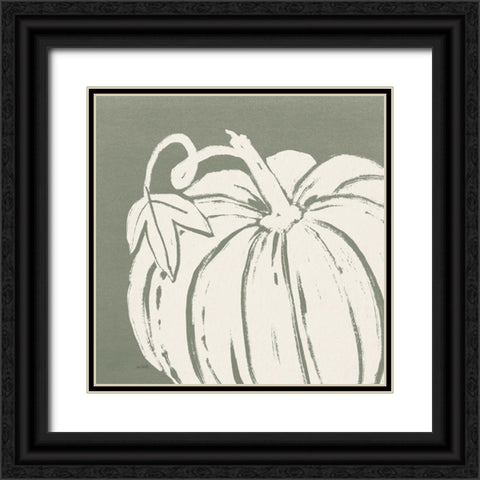 Autumn Tones VII Chalk Green Black Ornate Wood Framed Art Print with Double Matting by Tavoletti, Anne