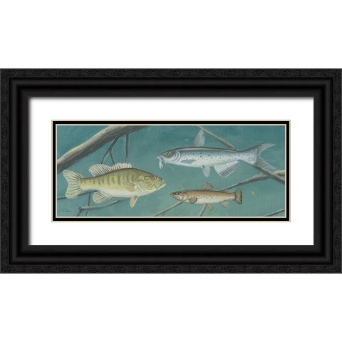 Fresh Catch III Black Ornate Wood Framed Art Print with Double Matting by Wiens, James