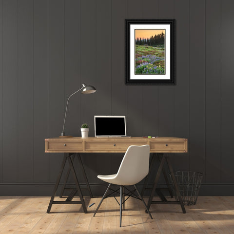 Paradise Wildflower Meadows III Black Ornate Wood Framed Art Print with Double Matting by Majchrowicz, Alan