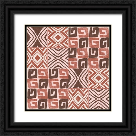 Kuba Dance II Blush Black Ornate Wood Framed Art Print with Double Matting by Warrick, Cheryl