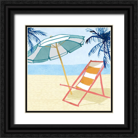 Laguna Lounging II Black Ornate Wood Framed Art Print with Double Matting by Charro, Mercedes Lopez