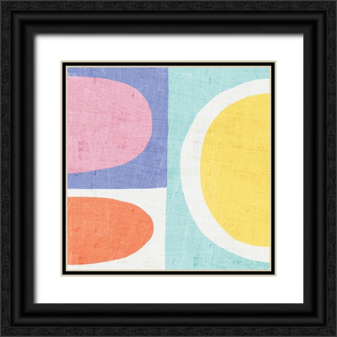 Pastel II Black Ornate Wood Framed Art Print with Double Matting by Wild Apple Portfolio