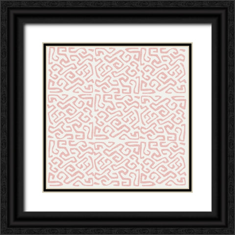 Kuba Play I Blush Black Ornate Wood Framed Art Print with Double Matting by Warrick, Cheryl