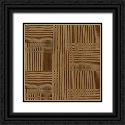 Raffia IX Neutral Black Ornate Wood Framed Art Print with Double Matting by Green, Nancy