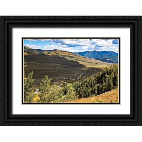 Colorado Valley Black Ornate Wood Framed Art Print with Double Matting by Van Swearingen, Debra
