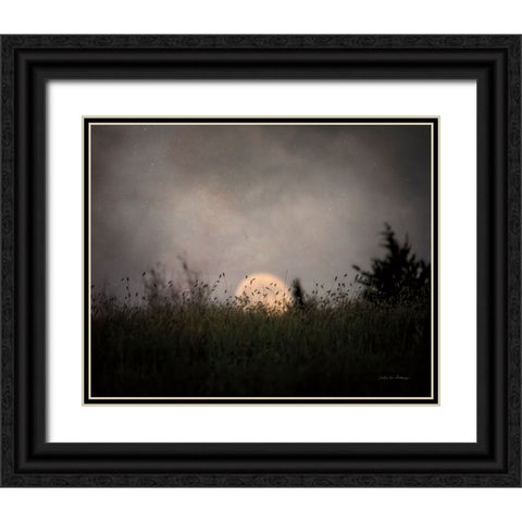 The Prairie Moon Black Ornate Wood Framed Art Print with Double Matting by Van Swearingen, Debra