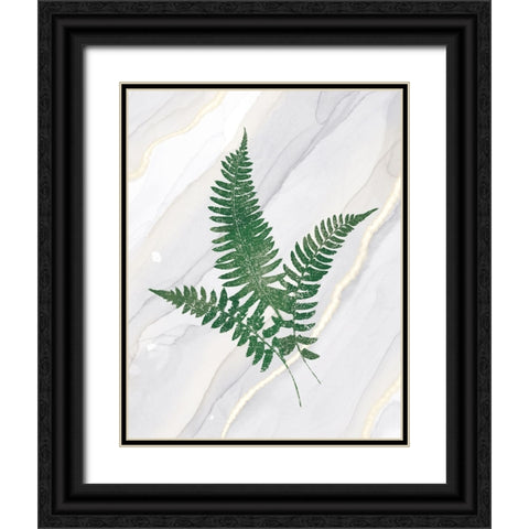 Agate Ferns X Black Ornate Wood Framed Art Print with Double Matting by Wild Apple Portfolio