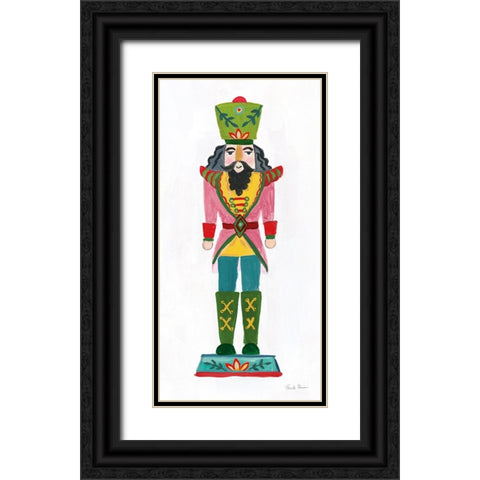 Holiday Nutcrackers IV Black Ornate Wood Framed Art Print with Double Matting by Zaman, Farida