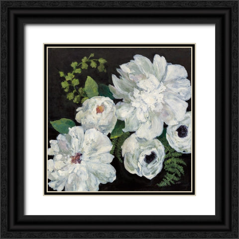 Midnight Bouquet II Black Ornate Wood Framed Art Print with Double Matting by Purinton, Julia