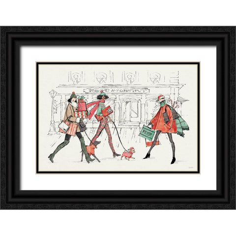Holiday Fashionistas I Black Ornate Wood Framed Art Print with Double Matting by Tavoletti, Anne