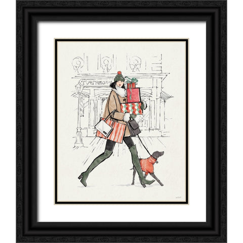 Holiday Fashionistas IV Black Ornate Wood Framed Art Print with Double Matting by Tavoletti, Anne