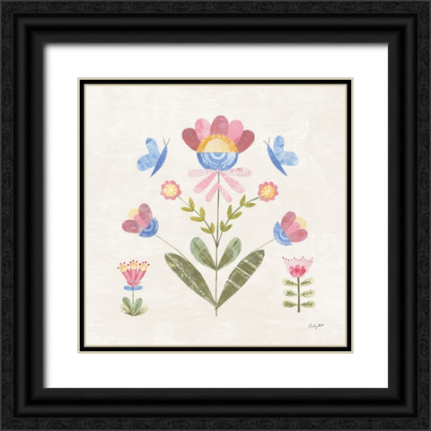 Folk Cottage III Black Ornate Wood Framed Art Print with Double Matting by Prahl, Courtney