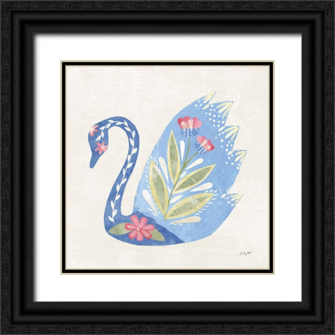 Folk Cottage IV Black Ornate Wood Framed Art Print with Double Matting by Prahl, Courtney