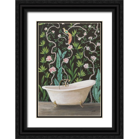 Botanical Bath II Black Ornate Wood Framed Art Print with Double Matting by Purinton, Julia