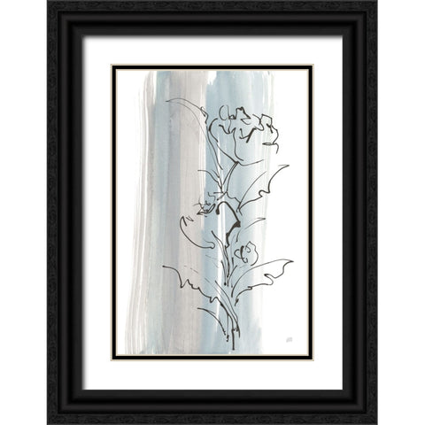 Laidback Flowers IV Black Ornate Wood Framed Art Print with Double Matting by Paschke, Chris