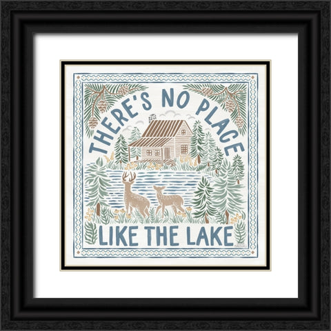 Lakeside Days V Black Ornate Wood Framed Art Print with Double Matting by Marshall, Laura