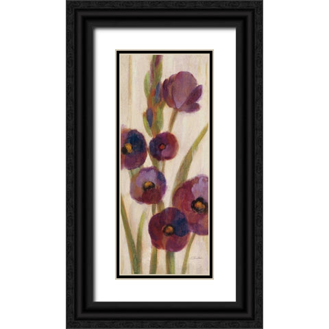 Frosted Bloom in Neutral II Crop Black Ornate Wood Framed Art Print with Double Matting by Vassileva, Silvia