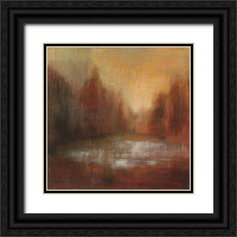 Rain I Black Ornate Wood Framed Art Print with Double Matting by Vassileva, Silvia