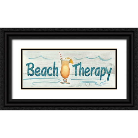 Beach Therapy - In Color Black Ornate Wood Framed Art Print with Double Matting by Tillmon, Avery