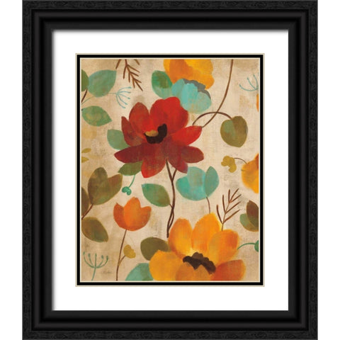 Vibrant Embroidery II Black Ornate Wood Framed Art Print with Double Matting by Vassileva, Silvia