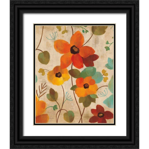 Vibrant Embroidery III Black Ornate Wood Framed Art Print with Double Matting by Vassileva, Silvia