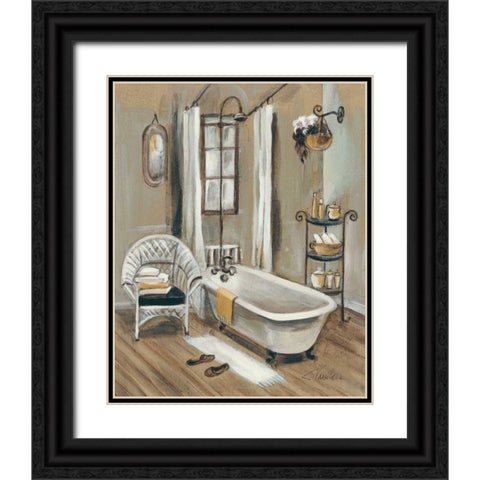 French Bath II Black Ornate Wood Framed Art Print with Double Matting by Vassileva, Silvia