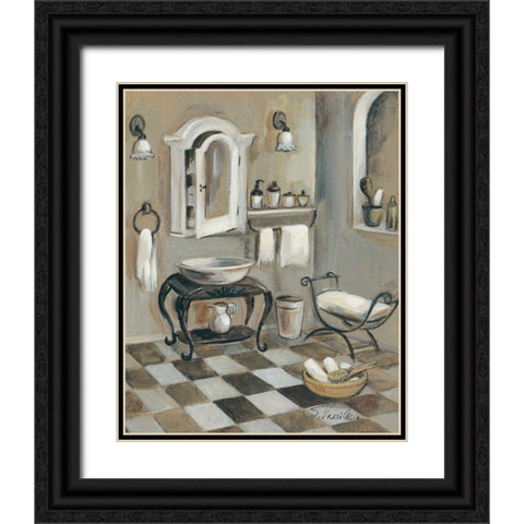 French Bath IV Black Ornate Wood Framed Art Print with Double Matting by Vassileva, Silvia