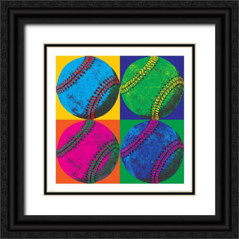 Ball Four Baseball Black Ornate Wood Framed Art Print with Double Matting by Wild Apple Portfolio