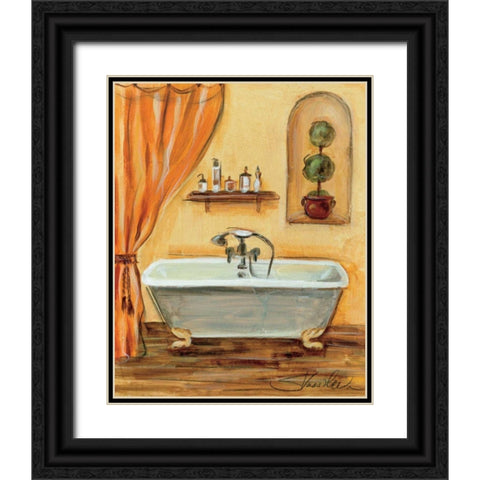 Tuscan Bath I Black Ornate Wood Framed Art Print with Double Matting by Vassileva, Silvia