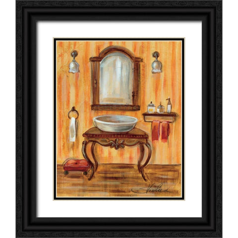 Tuscan Bath II Black Ornate Wood Framed Art Print with Double Matting by Vassileva, Silvia